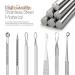 7PC Blackhead Remover Set - Premium Comedone Squeezer Tools for Acne Treatment with Stylish Leather Pouch - Buy Online on SooperMarket.com