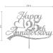 25th Anniversary Cake Topper Silver Glitter 25 Wedding Anniversary Party Decoration Ideas Premium Quality Sturdy Doubled Sided Glitter Acrylic Stick. Made in USA (25th Silver) - Buy Online on SooperMarket.com