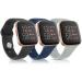 3 Pack Silicone Bands Compatible with Fitbit Versa 2 Bands for Women Men, Soft Breathable Sport Replacement Wristbands for Fitbit Versa 2 / Fitbit Versa/Versa Lite/Versa SE Black/Navy Blue/Grey