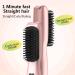 TOPINCN Hair Straightener Brush - 2-in-1 Electric Hot Comb with 11 Temperature Settings | Portable Anti-Scald Straightening Brush for Travel - Buy Online on SooperMarket.com