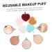 Beaupretty 5pcs Heart Shaped Face Wash Sponges - Reusable Makeup Remover Pads | Eco-Friendly Cleaning Puffs for Flawless Skin - Buy Online on SooperMarket.com