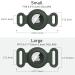 Vancle 2-Piece Silicone Waterproof Case for AirTag Dog Collar | Protective Cover for Pets | Black & Dark Green - Buy Online on SooperMarket.com