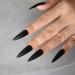 24pcs Extra Long Matte Black False Nails - Full Coverage Reusable & Long Lasting - International Shipping Available - Buy Online on SooperMarket.com