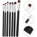 Healeved 7pcs Eyeshadow Daily Use Makeup Brush Horse Hair Concealer Brush Wood Black Lip Brush - Buy Online on SooperMarket.com