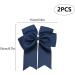 2 Pack 6 inch Bow Hair Clips Large Hair Bow Hair Barrette Clips for Women Girls Dark Blue Hair Bows - Buy Online on SooperMarket.com