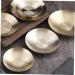 MAGICLULU Condiment Plate Cold Dish Bowl for Prep Dishes for Cooking Large Dinner Plates Tasting Dishes Sauce Serving Dishes Pinch Prep Bowls Sauce Plates Stainless Steel 304 Headset Camping 10X10X2CM Gold - Buy Online on SooperMarket.com