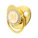 Golden Ultra-Light Silicone Pacifier for 0-6 Months | Soft BPA-Free Baby Pacifier with Clip | Safe & Stylish Infant Soother for 6-18 Months - Buy Online on SooperMarket.com