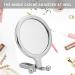 Nofaner Double-Sided 10x Magnifying Makeup Mirror with Foldable Handle - Silver | Handheld, Table, and Travel Friendly - Buy Online on SooperMarket.com
