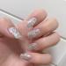 Silver Glitter Gel Nail Polish Nail Varnish Soak off UV/LED Lamp French Manicure Nails Long Lasting Nail Art Manicure Salon DIY at Home - Buy Online on SooperMarket.com