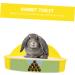 BELLIFFY Box Rabbit Toilet Ferret Litter Sand Bath for Hamsters Dwarf Hamster Toilet Bunny Potty Rat Plastic 25X19X10CM Yellow - Buy Online on SooperMarket.com