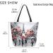 ZzWwR Trendy Paris Street Eiffel Tower Large Canvas Shoulder Tote Bag - Ideal for Gym, Beach, Travel & Shopping - Buy Online on SooperMarket.com
