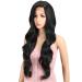 Joedir 30 Inch Black Wavy Lace Wig for Women - 76.2 cm Heat-Resistant Fiber 130% Density Side Part Pack of 1 - International Shipping Available - Buy Online on SooperMarket.com