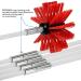 Electric Drill Chimney Brush Set - Lint Remover & Fireplace Cleaning Tool Accessories for Efficient Dryer Vent & Flue Cleaning (41x12cm - Buy Online on SooperMarket.com