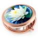 iampanda Compact Rose Gold Pocket Makeup Mirror with 2X Magnifying - Beautiful Lotus Flower Design - Buy Online on SooperMarket.com