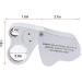 Gift2U Jewelers Eye Loupe 2 Lens 30X 60X Black White Illuminated Jewelry Magnifier with Bright LED Lights for Gems Jewelry 2 Pieces - Buy Online on SooperMarket.com