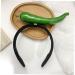SKISUNO Chili Hair Hoop Headband Hair Accessories for Kids Chili Pepper Hat Chili Design Hair Hoop Fruit Man Elastic 1 count (Pack of 1) Green - Buy Online on SooperMarket.com