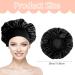 nuoshen 2 Pack Satin Bonnet with Wide Elastic Band Satin Bonnets Elastic Hat Soft Sleeping Head Cover for Night Sleep Curly Hair Protection Head Cover (Black+Pink) - Buy Online on SooperMarket.com
