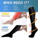 Actinput Compression Stockings for Men & Women - 4 Pairs Colorful Support Socks for Sports Travel & Nursing - Size S-M - Black 4101 - Buy Online on SooperMarket.com
