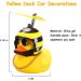 2Pcs Yellow Duck Car Ornaments - Squeeze Duck Dashboard Decorations with Propeller Helmet - Wonuu Rubber Duck Bicycle Horns for Fun and Safety - Buy Online on SooperMarket.com