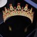 Kamirola Queen Crystal Tiara Headband for Women - Gold Red Wedding Hair Accessory - Buy Online on SooperMarket.com