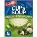 Cuppa Soup Variety Bundle - 4 Delicious Flavours - with Batchelors Cup a Soup Beef & Tomato Chicken & Leek Broccoli & Cauliflower and Mushroom - 16 Sachets in Total - Ready in Minutes - Buy Online on SooperMarket.com