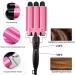 Coidak 3 Barrel Curling Iron Adjustable 25mm Waver for Long/Short Hair - Pink - Buy Online on SooperMarket.com
