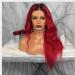 BGHJUE Short Ombre Red Curly Synthetic Wig for Women | Realistic Temperature Fiber Hair - Buy Online on SooperMarket.com