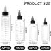 KVBUCC 8-pack 30/60/100/120ml Graduated Bottles With Pointed Mouth Squeeze Bottle Applicator With Cap Transparent Graduated Bottles Suitable For Hair Dye Hair Care Oil - Buy Online on SooperMarket.com