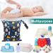 Wet Bag HOTLIKE Dry Wet Bag 3 PCS Nappy Bag for Cloth Diapers Travel Bag Organiser Waterproof Reusable Produce Bags with Handle and 2 Zipper Pockets Wet Suit Bag for Trip Beach Daycare Gym (Black) - Buy Online on SooperMarket.com