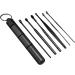 HEIMEABI Spring Earwax Cleaner Set - 6-in-1 Ear Pick Tools for Ear Wax Removal and Piercing Wash - Reusable and Innovative (Black, One Size) - Buy Online on SooperMarket.com