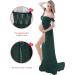FEOYA Maxi Maternity Dress - Lace Strapless Gown for Pregnant Women Photography - Green - Buy Online on SooperMarket.com