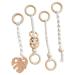 Zerodeko 4pcs Ornament Newborn Stuff Room Decor Newborn Gifts Wood Hanging Newborn Chew Hanging Rattle Crinkle Room Decors Newborn Gym Pendants Fitness