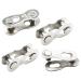 Hyamass 4 Pairs Bicycle Missing Link 1/6/7/8/9/10/11/12 Speed Chain Reusable Steel Bike Chain Link 6/7/8 Speed-Silver