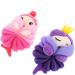 Angoily 8 Pcs Cartoon Bath Balls & Scrubbers - Kids Exfoliating Shower Sponge | Soft Bathing Pouf & Loofah for a Gentle Clean - Buy Online on SooperMarket.com