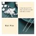 Silver Crystal Flower Bride Wedding Hair Pins - Pack of 2 | Bridal Hair Accessories for Women and Girls - Buy Online on SooperMarket.com