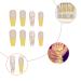 Luvadeyo 24 PCs Yellow White Flower Press-On Nails | Long Summer Ballerina Fake Nails with Glue for Women - Buy Online on SooperMarket.com