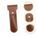 NOLITOY Manual Razor Travel Cover - Brown PU Shaver Storage Case (16.5x4.2x1CM) | International Shipping Available - Buy Online on SooperMarket.com
