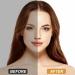 Bushy Eyebrow Stamp Stencil Kit - 20 Stencils, Waterproof Pomade & Dual-ended Brush in Soft Brown - Buy Online on SooperMarket.com