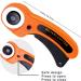 45mm Rotary Fabric Cutter with Safety Lock and 10 Replacement Blades - Ideal for Quilting, Sewing, Arts, and Crafts - Buy Online on SooperMarket.com