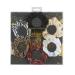 The Original Scrunchie  Six Days of Scrunchies Glamour Gift Set Includes 6 Unique Designs: Tan Dot Chiffon  White Velour  Black Velvet  Black & White Striped Satin  Beige Corduroy in Presentation Box Black/White/Beige/Ta...