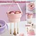 3 in 1 Makeup Brush Cleaning Set - Professional Silicone Cleaner Mat & Washing Bowl | Multifunctional Drying Basket - 150ml/5.12fl.oz - Pink - Buy Online on SooperMarket.com