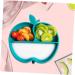 TOYANDONA Silicone Dinner Grid Tableware for Kids - Reusable Anti-fall Training Plate with Suction for Mess-free Eating - Buy Online on SooperMarket.com