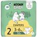 Moomin baby newborn eco diapers size 2 3-6 kg 56 pieces soft premium diapers with wettery |Soft and skin -friendly no unnecessary chemicals |Size 2 (56 pack)