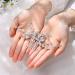 Unicra Bride Silver Wedding Hair Comb | Sparkly Crystal Rhinestone Bridal Hair Accessory - Buy Online on SooperMarket.com