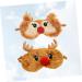 NOLITOY Christmas Deer Eye Mask - 2pcs Plush Blackout Sleep Masks | Furry Animal Eye Shades for Travel & Relaxation - Buy Online on SooperMarket.com