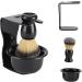 Premium Wood Wet Shaving Set for Men | 3-in-1 Razor Brush Bowl & Safety Razor Holder | Traditional Manual Shaving Tools - Buy Online on SooperMarket.com