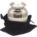 Akanksha Arts Small 6 x 4 inch Brass Cremation Urn Memorial Container - 650 ml White. Rare Handicraft with bag - Buy Online on SooperMarket.com
