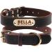 Tagme Personalized Leather Dog Collar - Engraved Name & Phone Number for Small Dogs - 1 Pack (Brown) - Buy Online on SooperMarket.com
