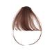 Hair Clip in Bangs Wispy Human Hair Bangs Hairpieces for Women Fringe Neat Faker Bangs with Temples Hairpieces for Party and Daily Wear(Wispy Bangs Dark Brown) Wispy Bangs Dark Brown
