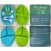 Vicloon Baby Silicone Suction Plates 2Pcs - Non Slip Divided Dishes for Toddler Self Feeding - Blue/Green - Buy Online on SooperMarket.com